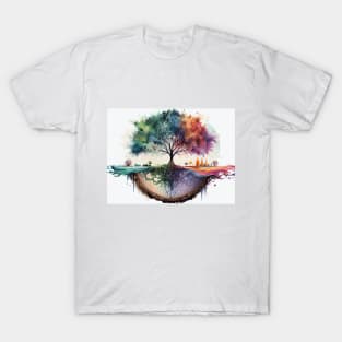 Tree of life watercolor reflection T-Shirt